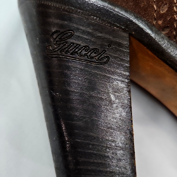 Gucci Brown Suede Women's Boots Size 7.5 - Picture 2 of 11
